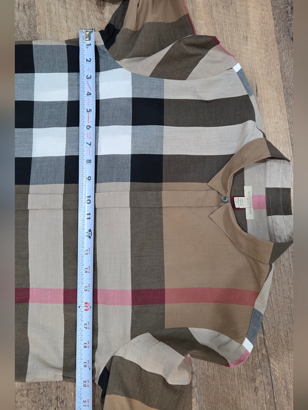 Burberry Brit Cotton Check Women's Button-Up Shirt Size Medium - Picture 12 of 13